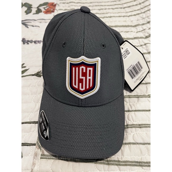 Adidas USA Soccer Hat Flex Fit Size L/XL Gray Nwt‎ - Picture 1 of 9